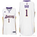 Camiseta Dad #1 Los Angeles Lakers Dia del Padre Blanco