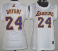 Camiseta Bryant #24 Los Angeles Lakers Mujer Blanco