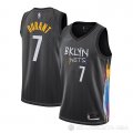 Camiseta Kevin Durant NO 7 Brooklyn Nets Ciudad 2020-21 Negro