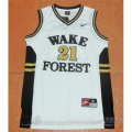 Camiseta Wake Forest Duncan #21 NCAA Blanco