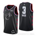 Camiseta Dwyane Wade #3 All Star 2019 Miami Heat Negro