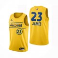 Camiseta LeBron James #23 All Star 2021 Los Angeles Lakers Oro