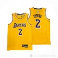 Camiseta Kyrie Irving #2 Los Angeles Lakers 75th Anniversary 2021-22 Amarillo