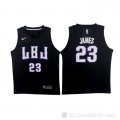 Camiseta Lebron James #23 LBJ Los Angeles Lakers Negro
