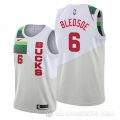 Camiseta Eric Bledsoe #6 Milwaukee Bucks Earned Blanco