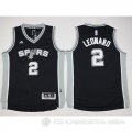 Camiseta Leonard #2 San Antonio Spurs Nino Negro