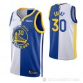 Camiseta Stephen Curry #30 Golden State Warriors Split Azul Blanco